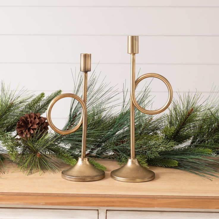 Trumpet Candle Holder set of 2