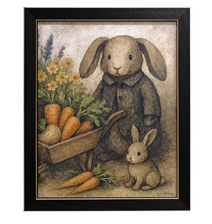 Papa and Baby Bunny Print