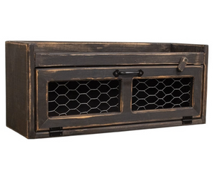 Black Counter Box with Chicken Wire Door