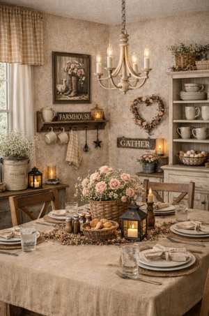 Tan Double Weave Tablecloth