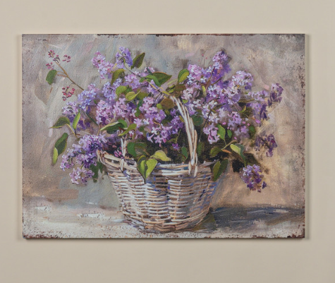 Purple Lilac Basket Sign