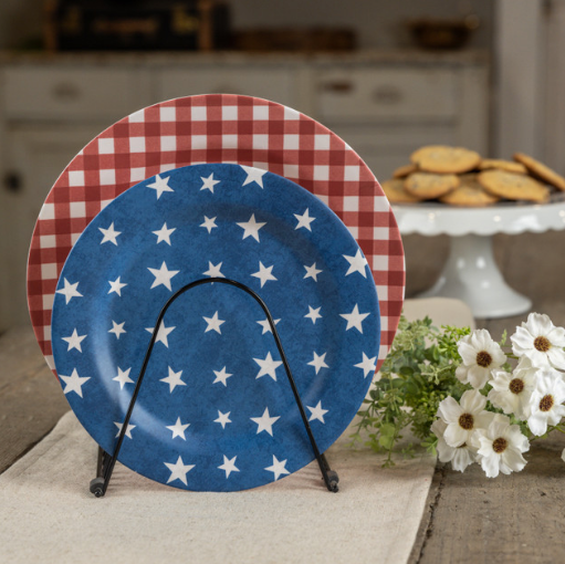 Blue & White Star Plates