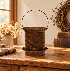 Rusty Jumbo Wax Melter w/Punched Stars