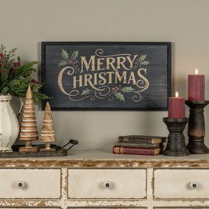 Black & Gold Merry Christmas Sign
