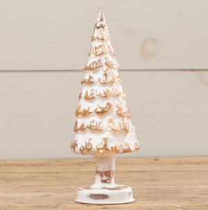 *Rose Gold Lighted Glass Tree