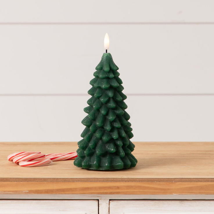 LED Flameless Christmas Tree Candle