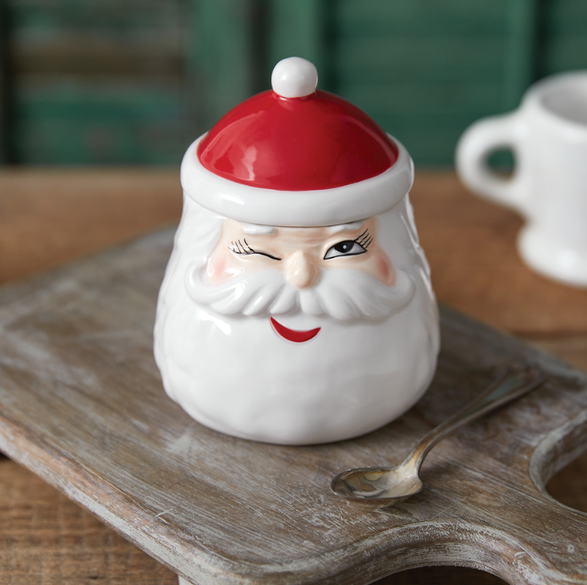 *Winking Santa Sugar Jar