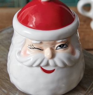 *Winking Santa Sugar Jar