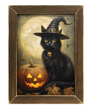 Halloween Night Cat Framed Print
