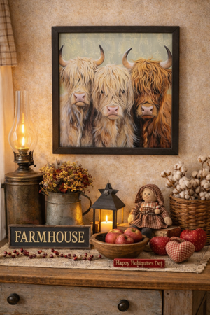 Three Highlands Box Frame Print