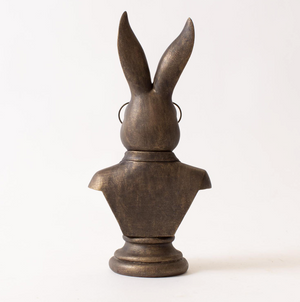 Bespectacled Rabbit Bust Figurine