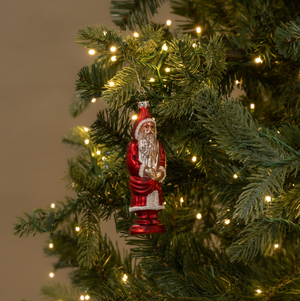Vintage-Style Glass Santa