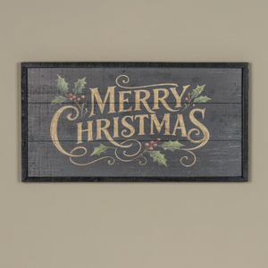 Black & Gold Merry Christmas Sign