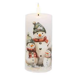 Snowman Family Timer Pillar – 6”