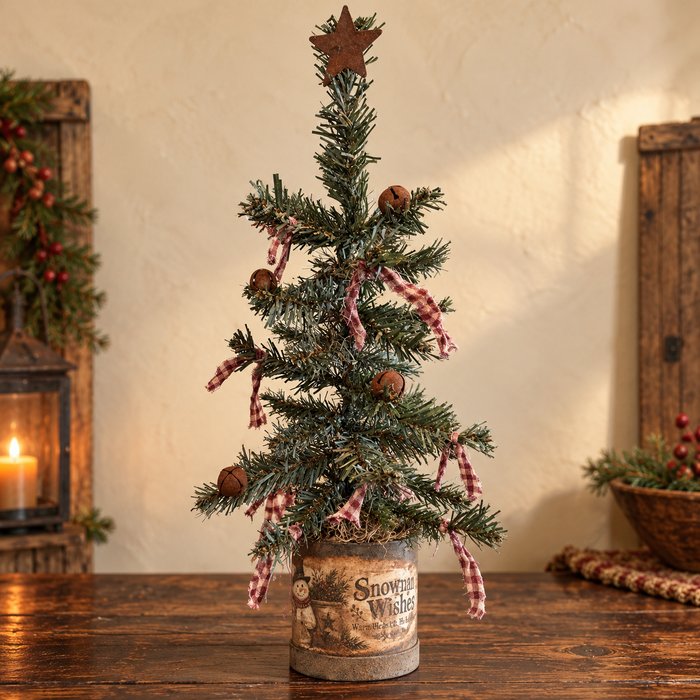 Snowman Wishes Primitive Christmas Tree — Crafted by CCD