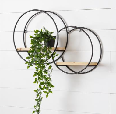 *Étagère murale à deux cercles 
