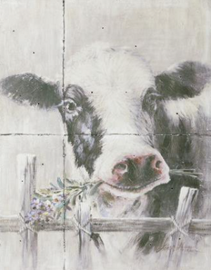 Pintura atrevida de vaca de metal