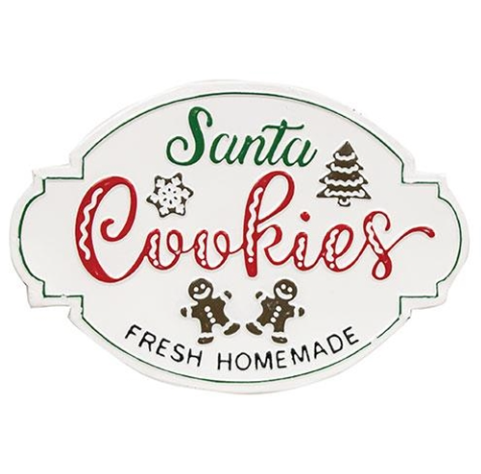*Santa Cookies Distressed Metal Sign