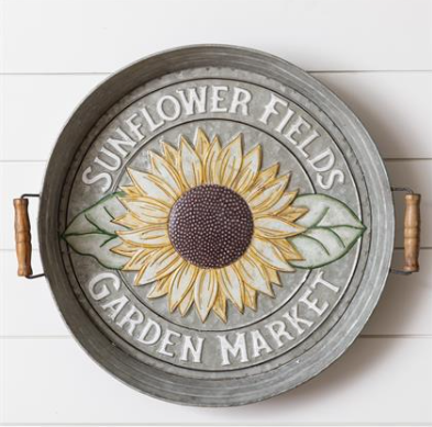 Embossed Sunflower Tray