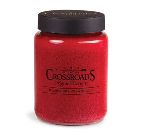 Vela en tarro de crema de frambuesa, 26 oz 