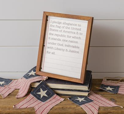 *Framed Notebook Pledge of Allegiance