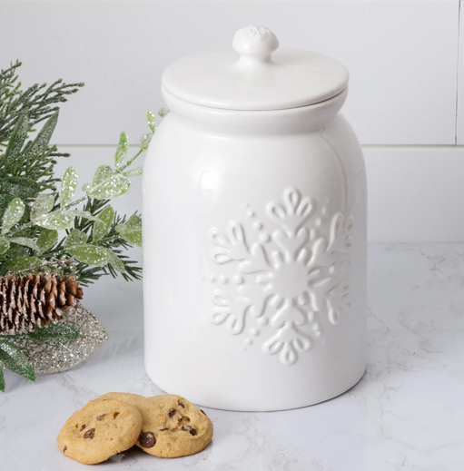 Snowflake Cookie Jar