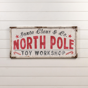 North Pole Workshop Sign