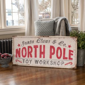 North Pole Workshop Sign