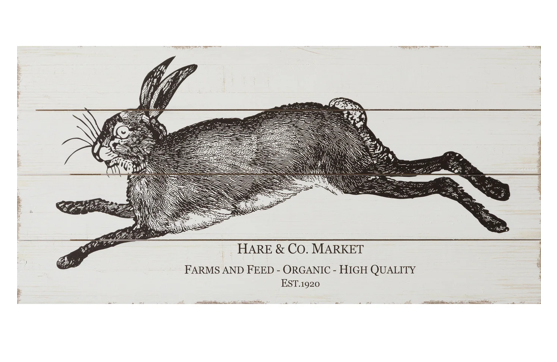 Hare and Co. Market Wood Sign