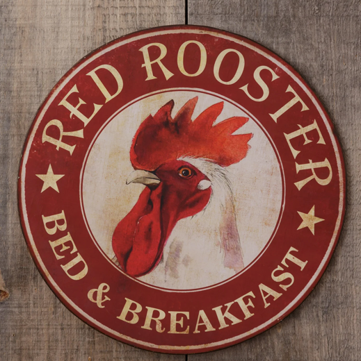 *Señal de Bed &amp; Breakfast Red Rooster