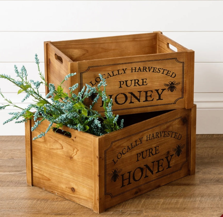 Cute and Functional Weathered Wooden basket/bin – Custom Works by MRC