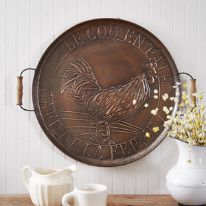*Copper Wall Hanging Rooster Tray