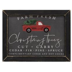 *Farm Fresh Christmas Print, Black Wash Frame