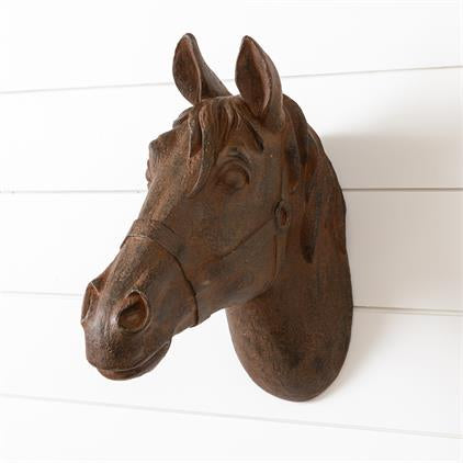 Wall Decor, Vintage Cast Iron Horse Head Wall Mount Coat Hook Wall Decor